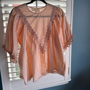 The Great Pink Embroidered Top